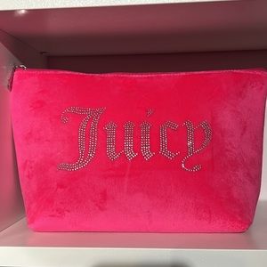 Juicy Couture Velour Rhinestone Cosmetic Bag